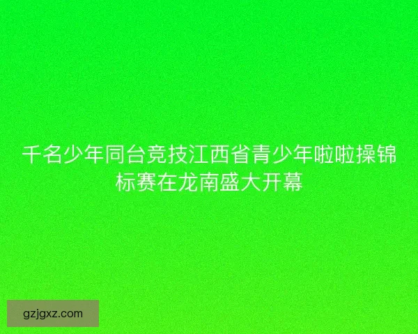 千名少年同台竞技江西省青少年啦啦操锦标赛在龙南盛大开幕